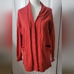 Madewell dark Orage Cotton open blend cardian sweater size small